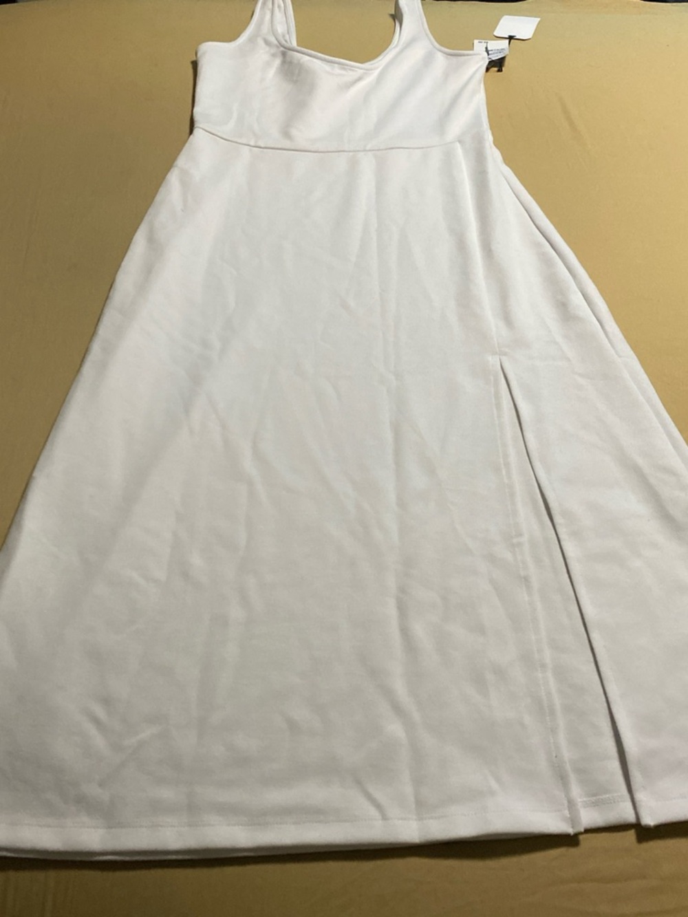 Nordstrom White Maxi Dress with Tank Bodice and Side Slit